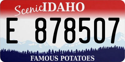 ID license plate E878507