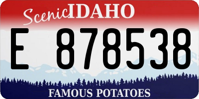 ID license plate E878538