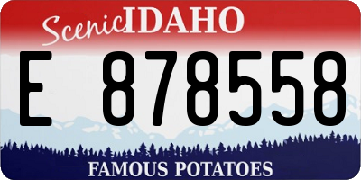 ID license plate E878558