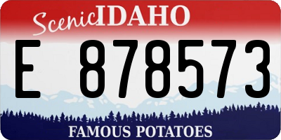ID license plate E878573