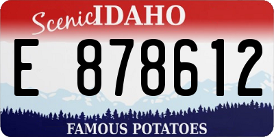 ID license plate E878612