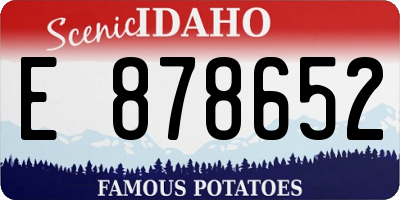 ID license plate E878652