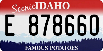 ID license plate E878660