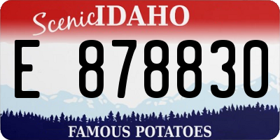 ID license plate E878830