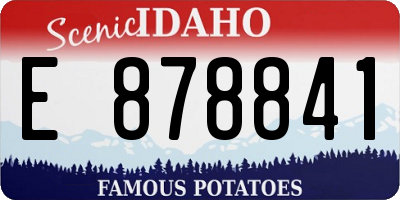 ID license plate E878841