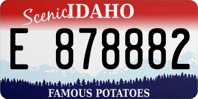 ID license plate E878882