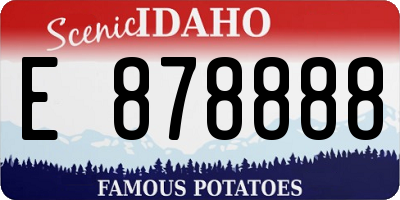 ID license plate E878888