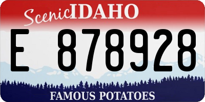 ID license plate E878928