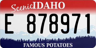 ID license plate E878971