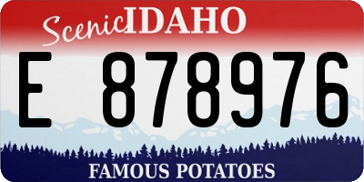 ID license plate E878976