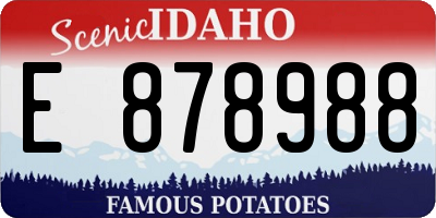 ID license plate E878988