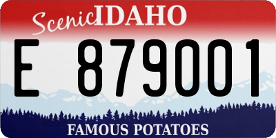 ID license plate E879001