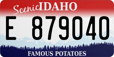 ID license plate E879040