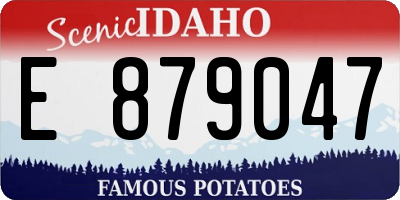 ID license plate E879047