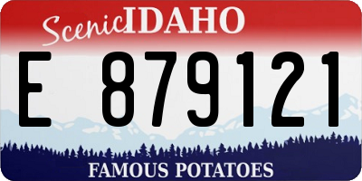 ID license plate E879121