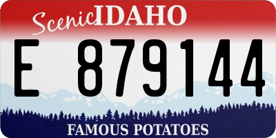 ID license plate E879144