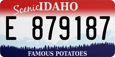 ID license plate E879187