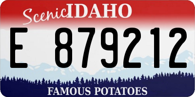 ID license plate E879212