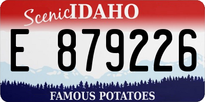 ID license plate E879226