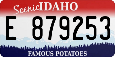 ID license plate E879253