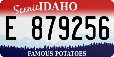 ID license plate E879256