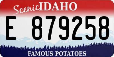 ID license plate E879258