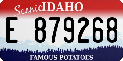 ID license plate E879268