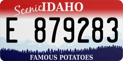 ID license plate E879283