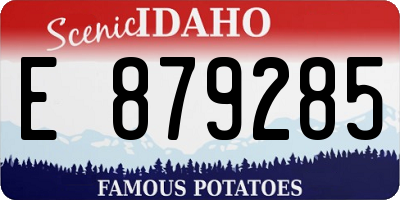 ID license plate E879285