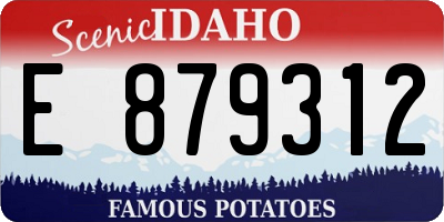 ID license plate E879312