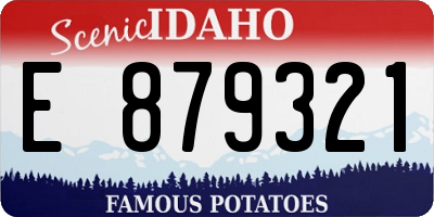ID license plate E879321