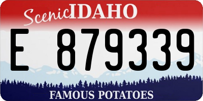 ID license plate E879339