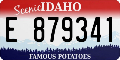 ID license plate E879341