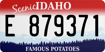 ID license plate E879371