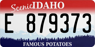 ID license plate E879373