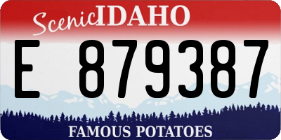 ID license plate E879387