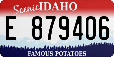 ID license plate E879406