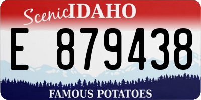 ID license plate E879438