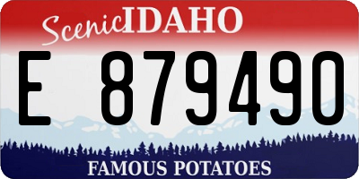 ID license plate E879490