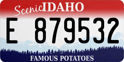 ID license plate E879532