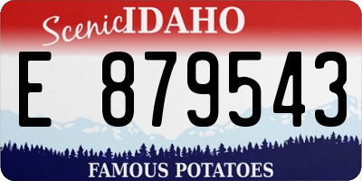 ID license plate E879543