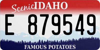 ID license plate E879549