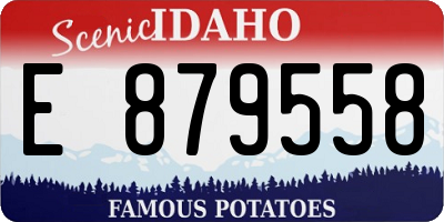 ID license plate E879558