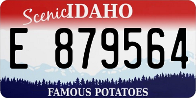 ID license plate E879564