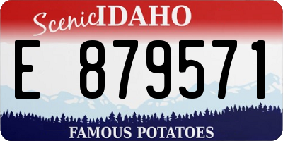 ID license plate E879571