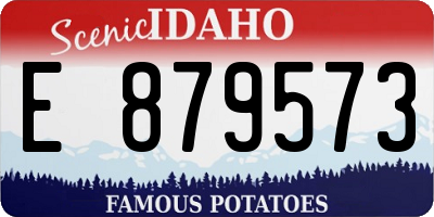 ID license plate E879573
