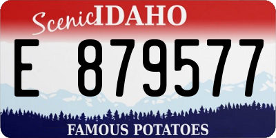 ID license plate E879577