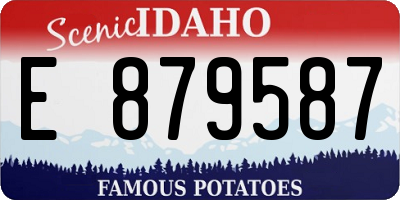 ID license plate E879587