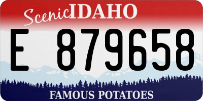 ID license plate E879658
