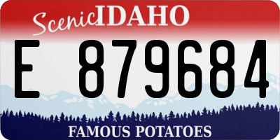 ID license plate E879684
